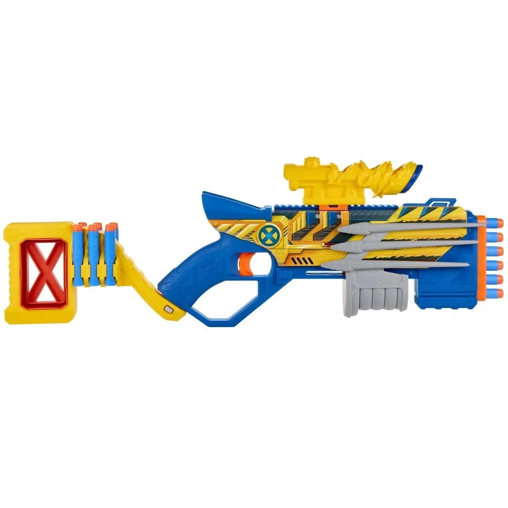 Nerf Elite Marvel X-Men '97 Wolverine Blaster Claw Pump Action Toy 12 Darts